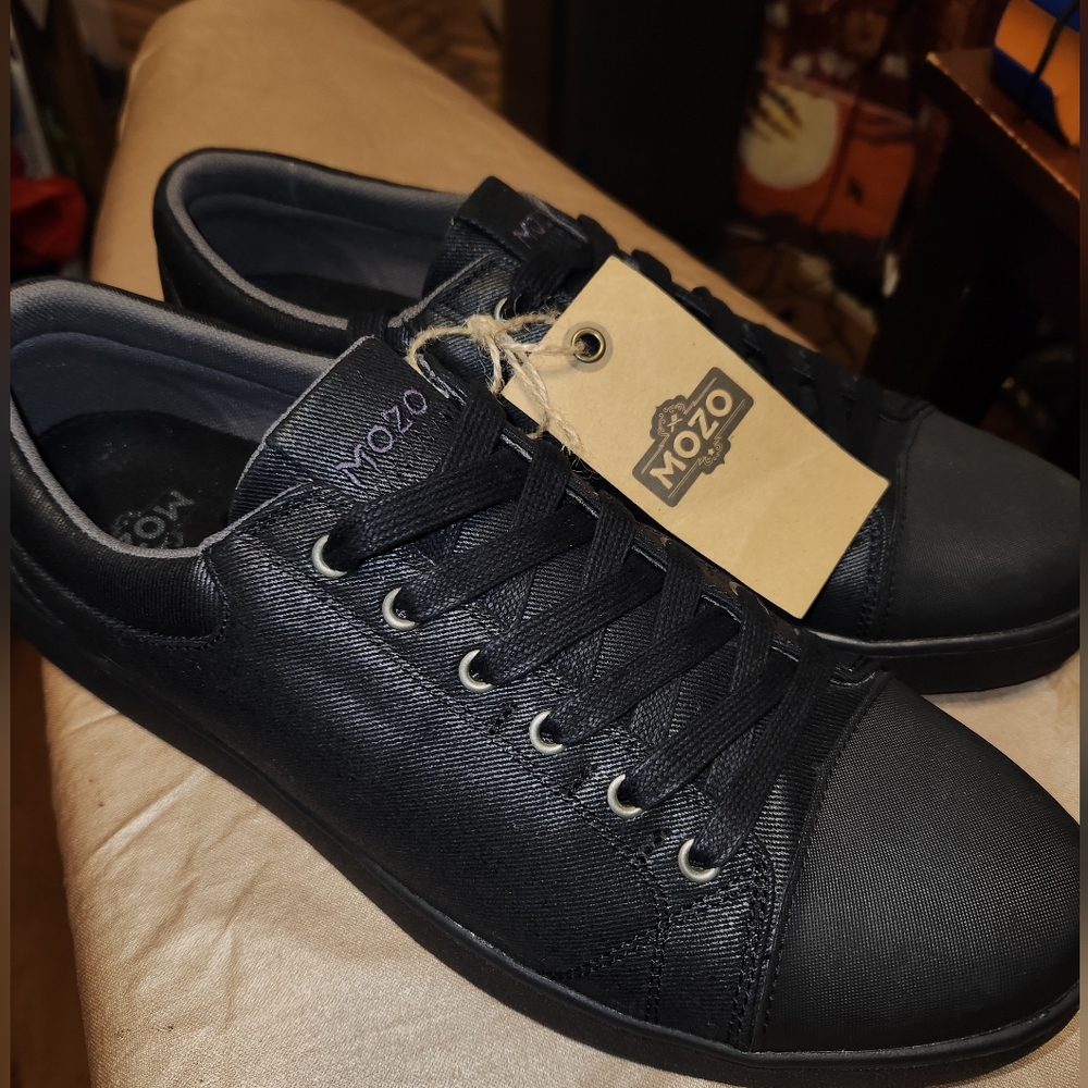 Shoes For Crews MOZO Grind, Men's Slip Resistant Work Shoes Sneakers, Black